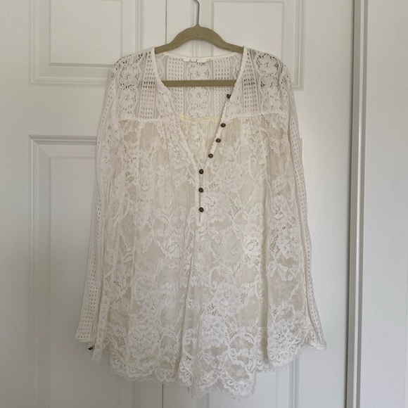 Anthropologie Lace Top By Floreat